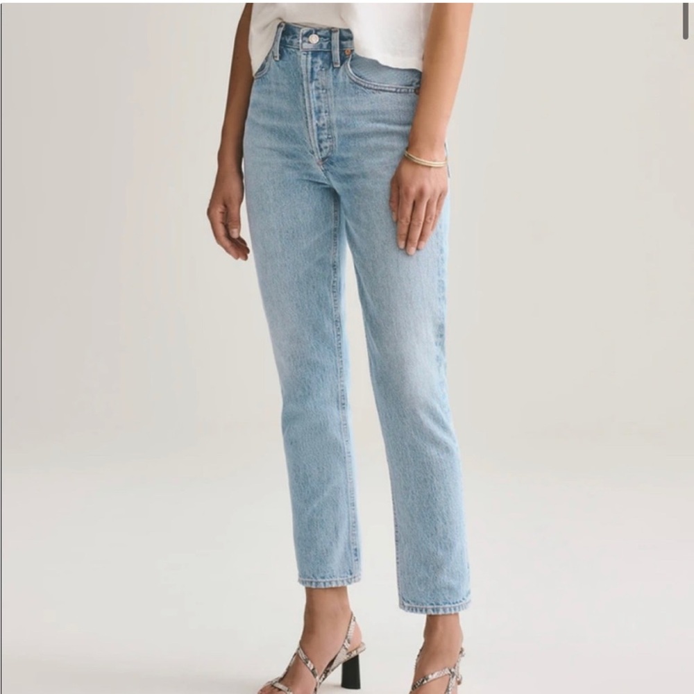 Agolde Riley High Rise Cropped Jeans 27 renewal
